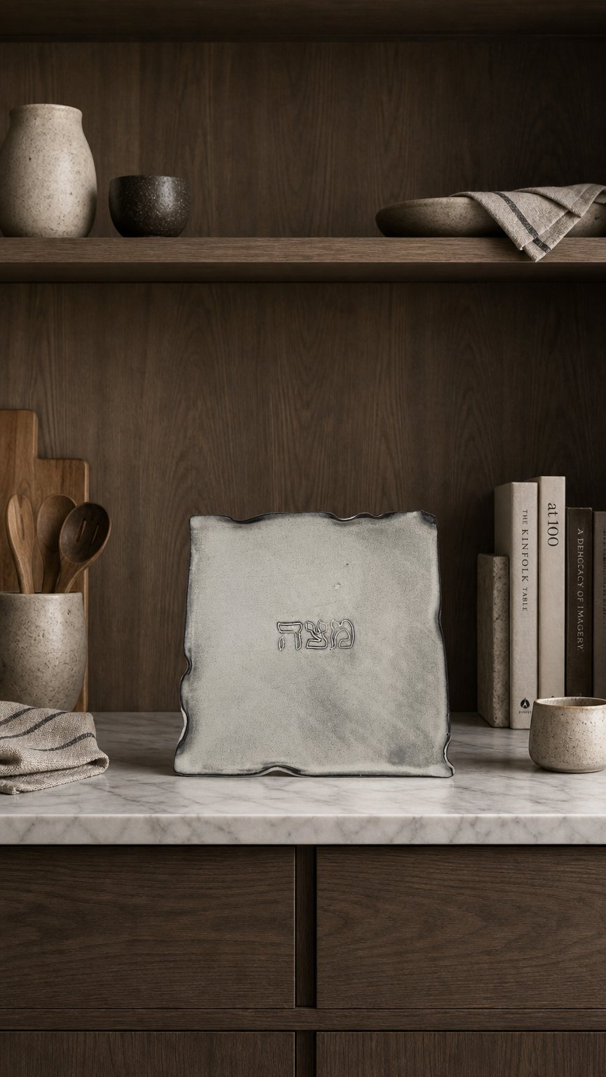 AI product shot of "Flow" Matsah Plates