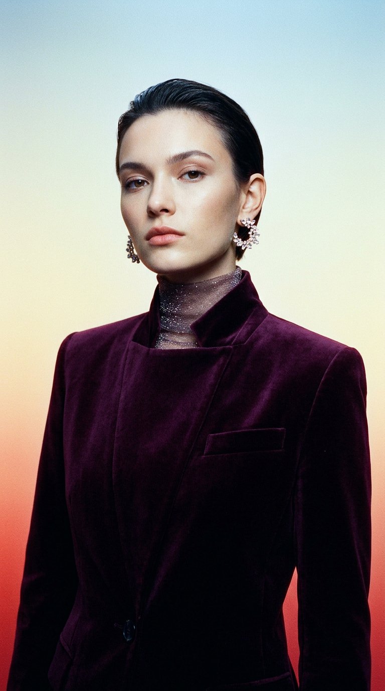 AI product shot of Lupe Crescent Studs