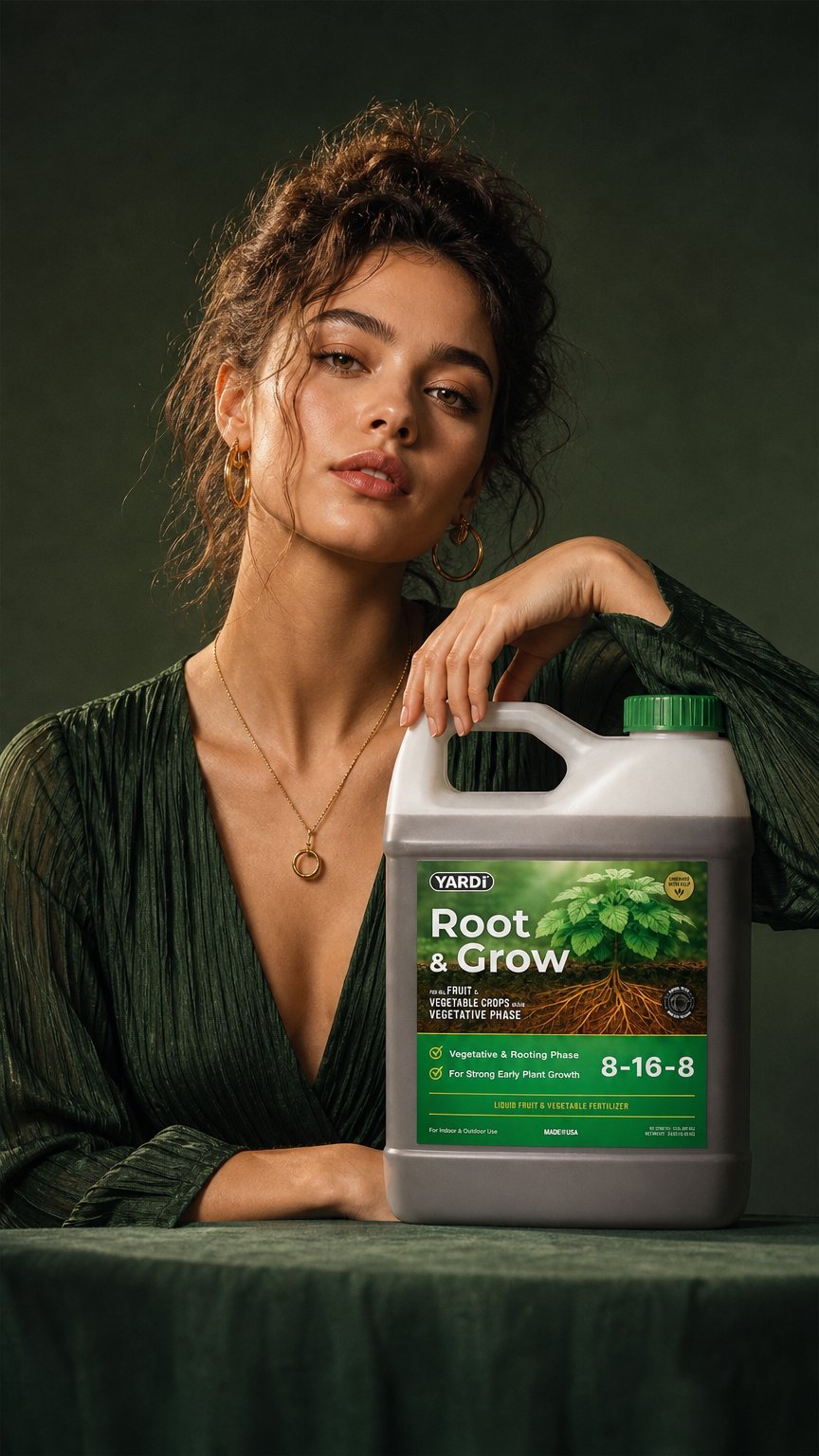 AI product shot of YARDi Root & Grow Liquid Fertilizer 8-16-8