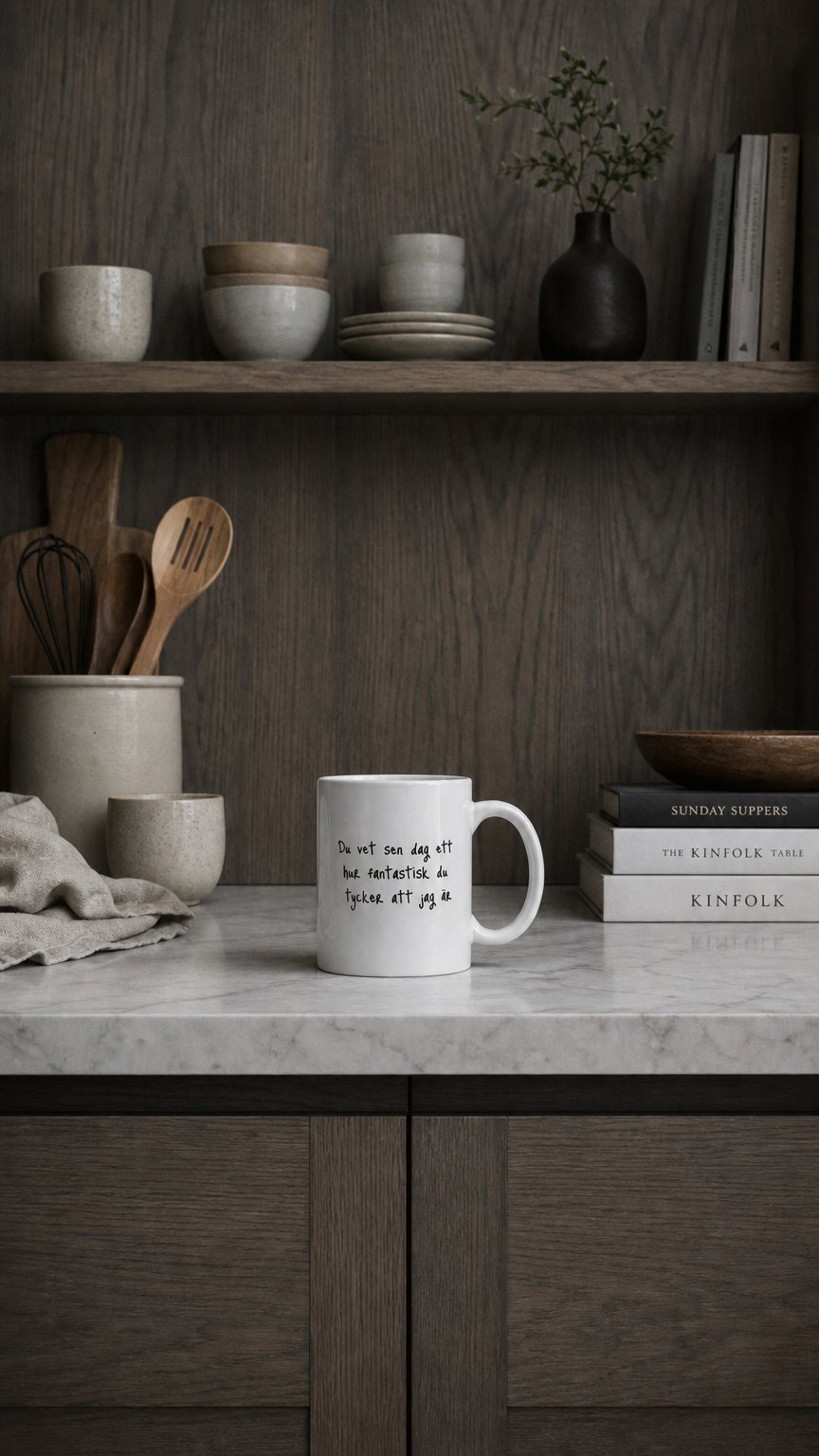AI product shot of Ludwig: Du vet... Mugg #1