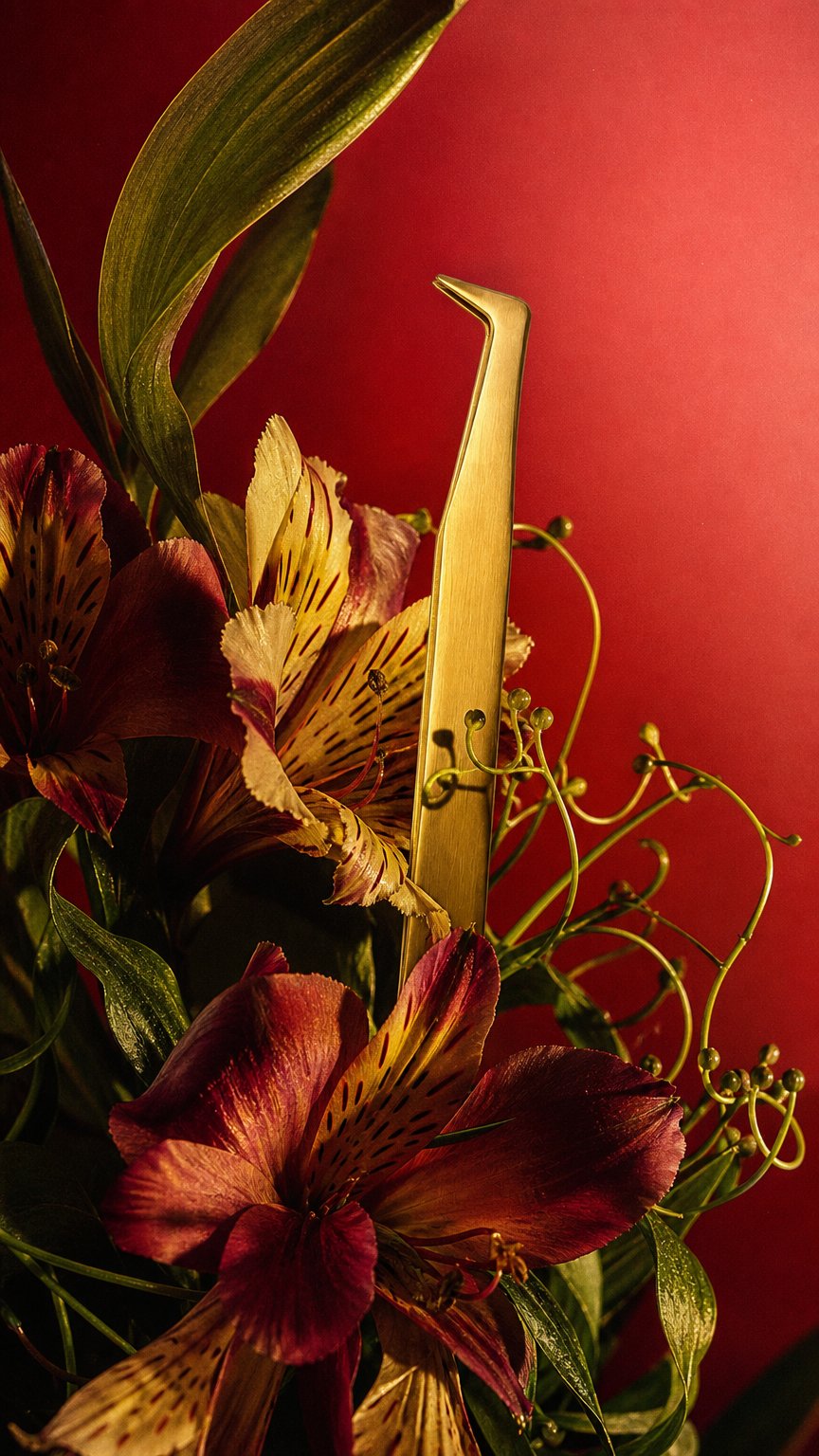AI product shot of Boot Leg Lash Tweezers
