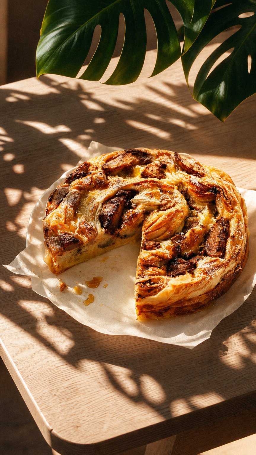 AI product shot of French Custard Apple Pie