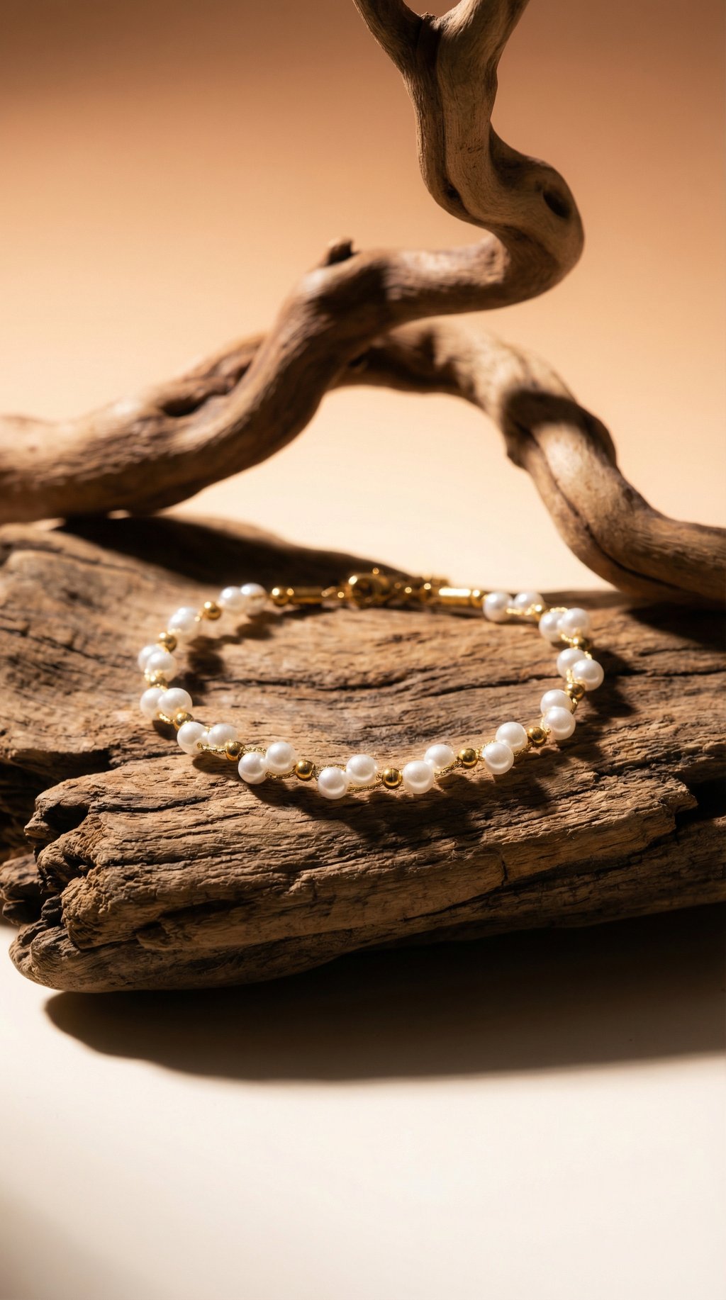 AI product shot of Alanna - Pearl Twisted Bracelet