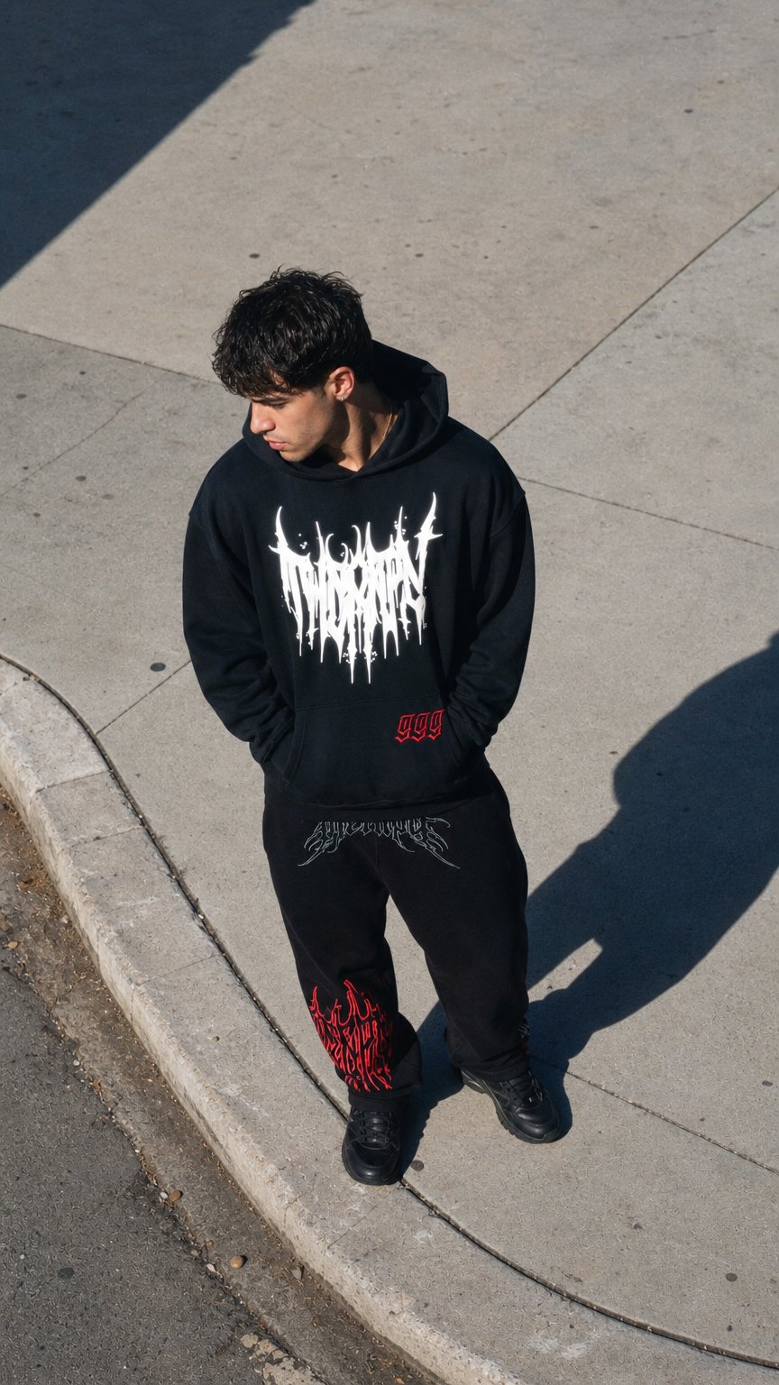 AI product shot of MK - II REFLECTIVE HOODIE
