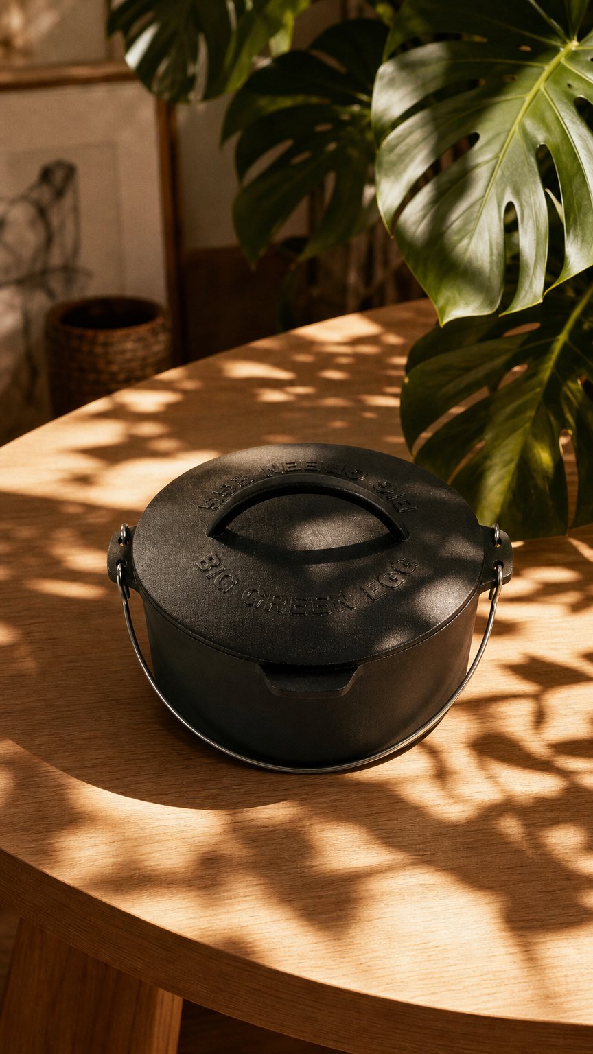 AI product shot of Öntöttvas lábas – dutch oven (4,7 L)