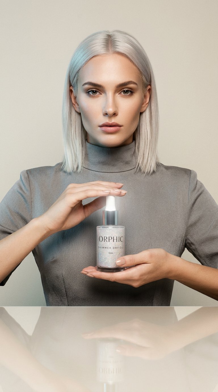 AI product shot of Orphic Glow Dry Oil Signature