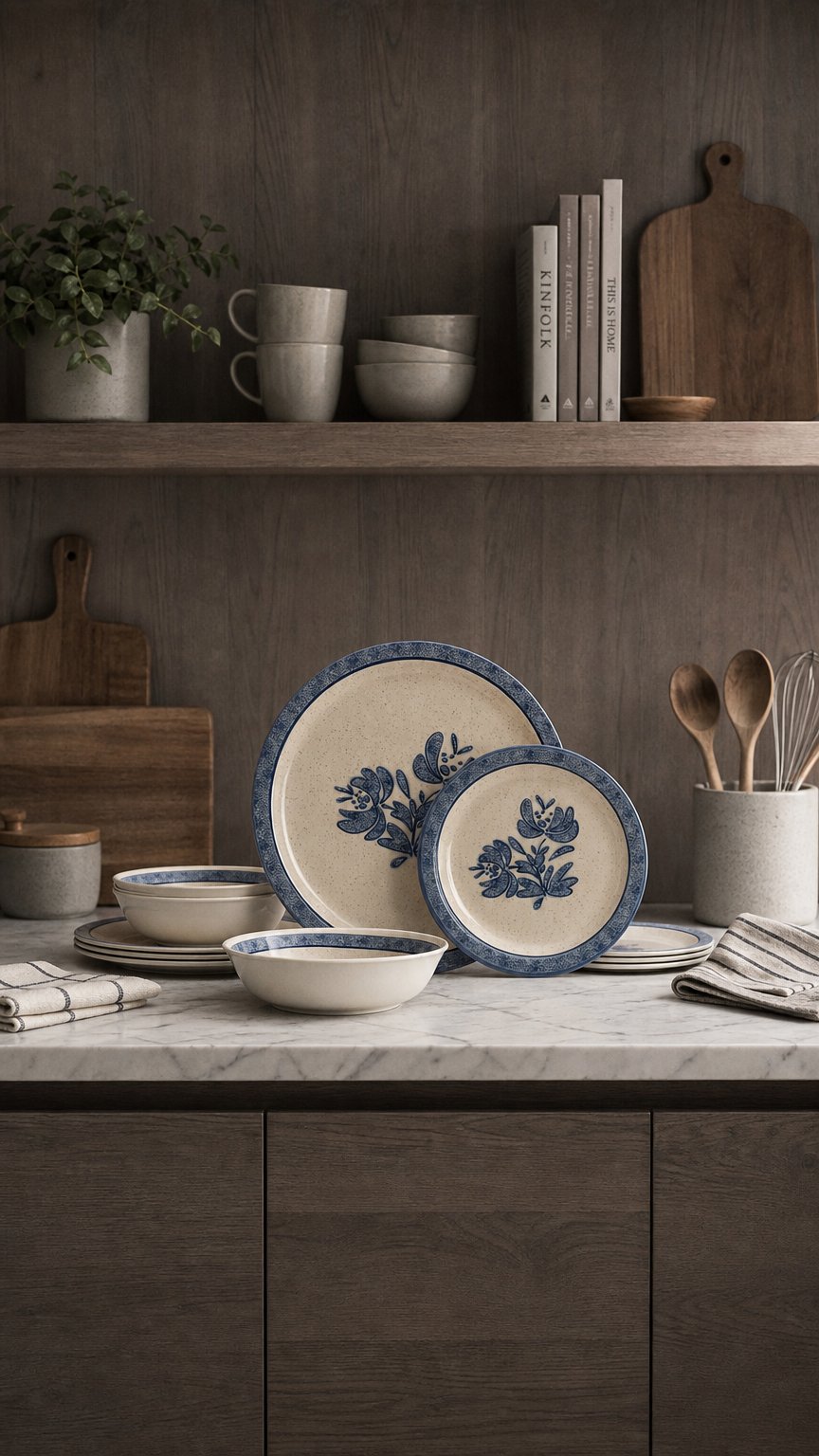AI product shot of Yorktowne  Outdoor Melamine Dinnerware Set