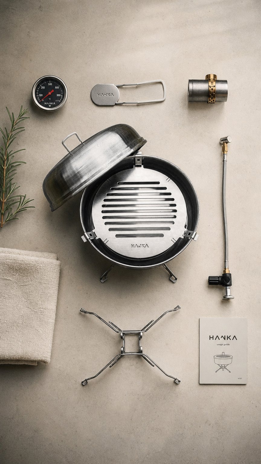 AI product shot of HAJKA Stove Top Oven - w. baking plate for pizza