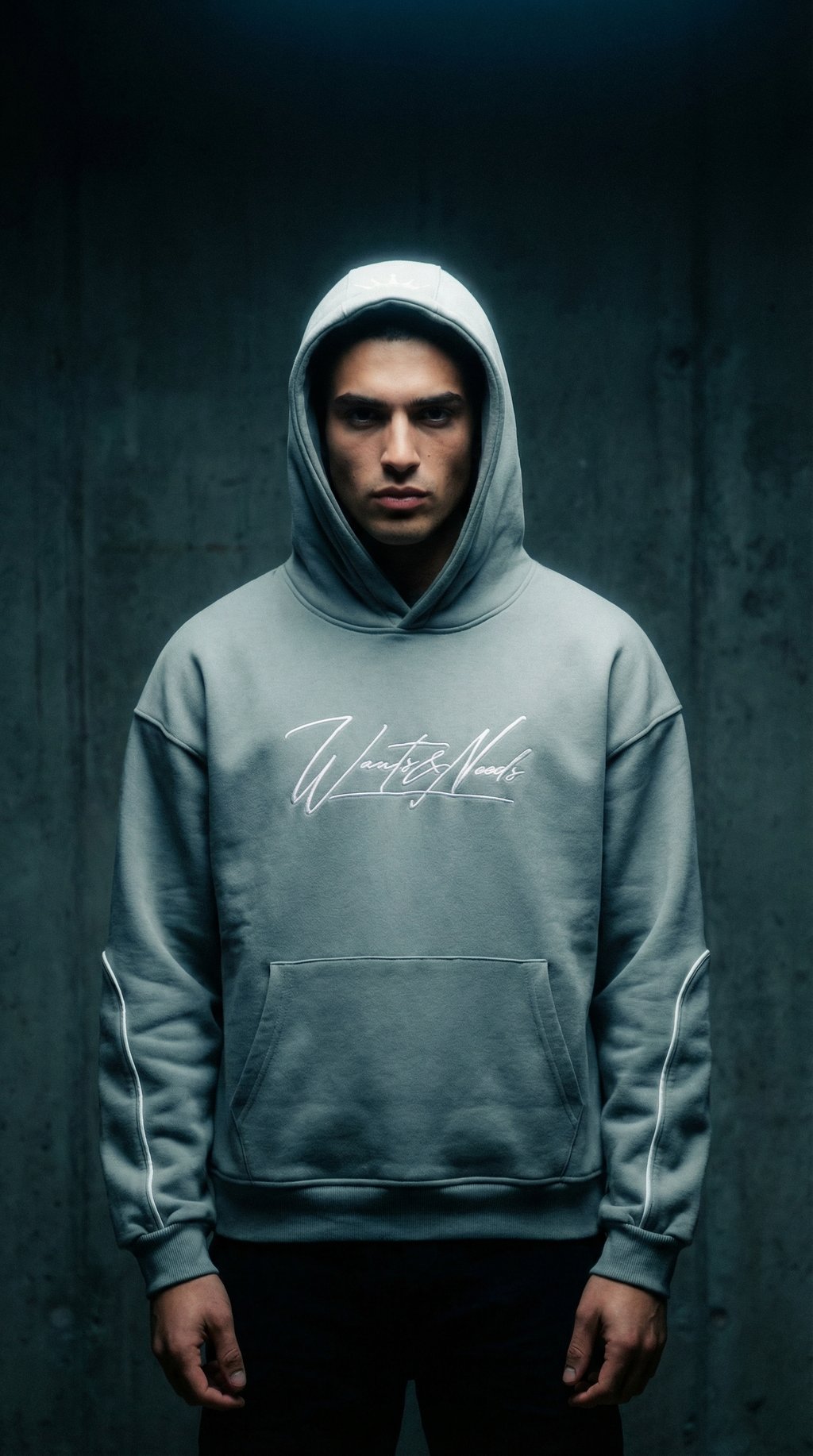 AI product shot of Gray Hoodie
