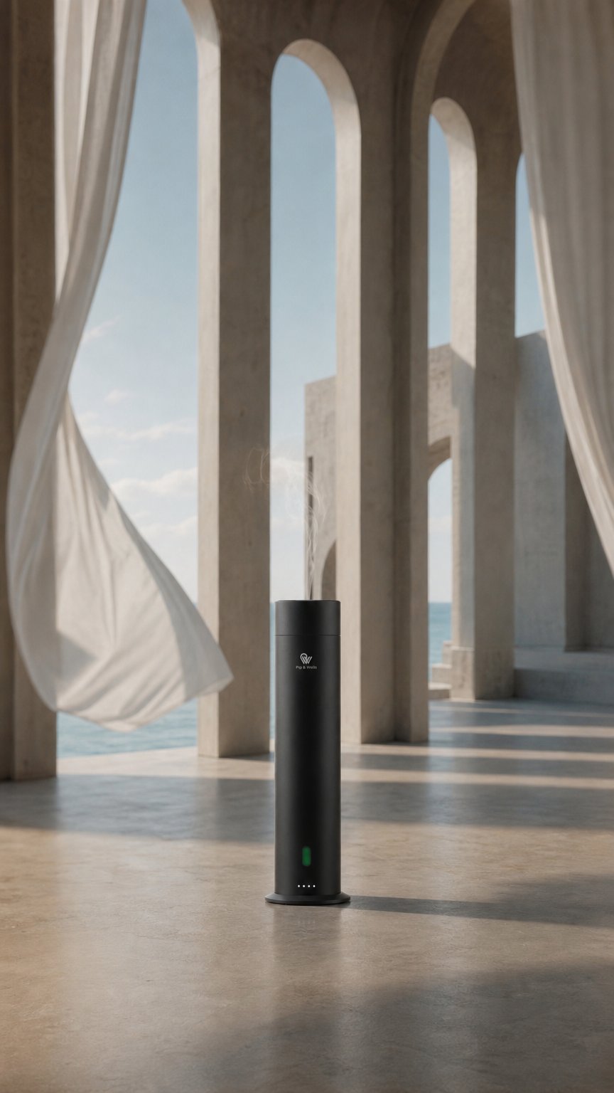 AI product shot of Pure One Waterloze Aroma Diffuser Cadeauset – Mat Zwart