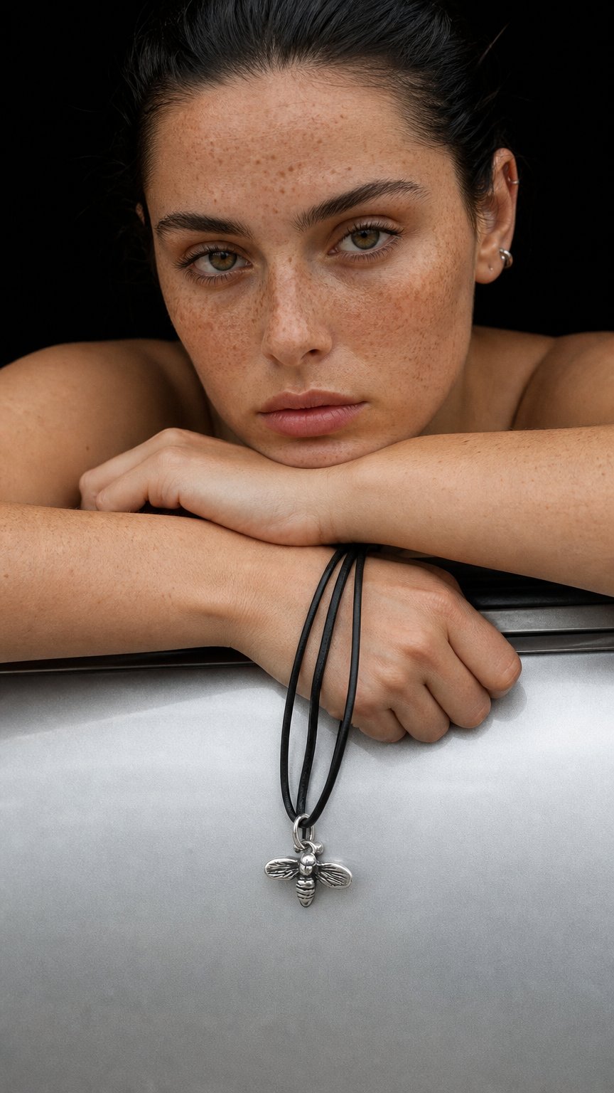 AI product shot of Bee, Single Silver Link