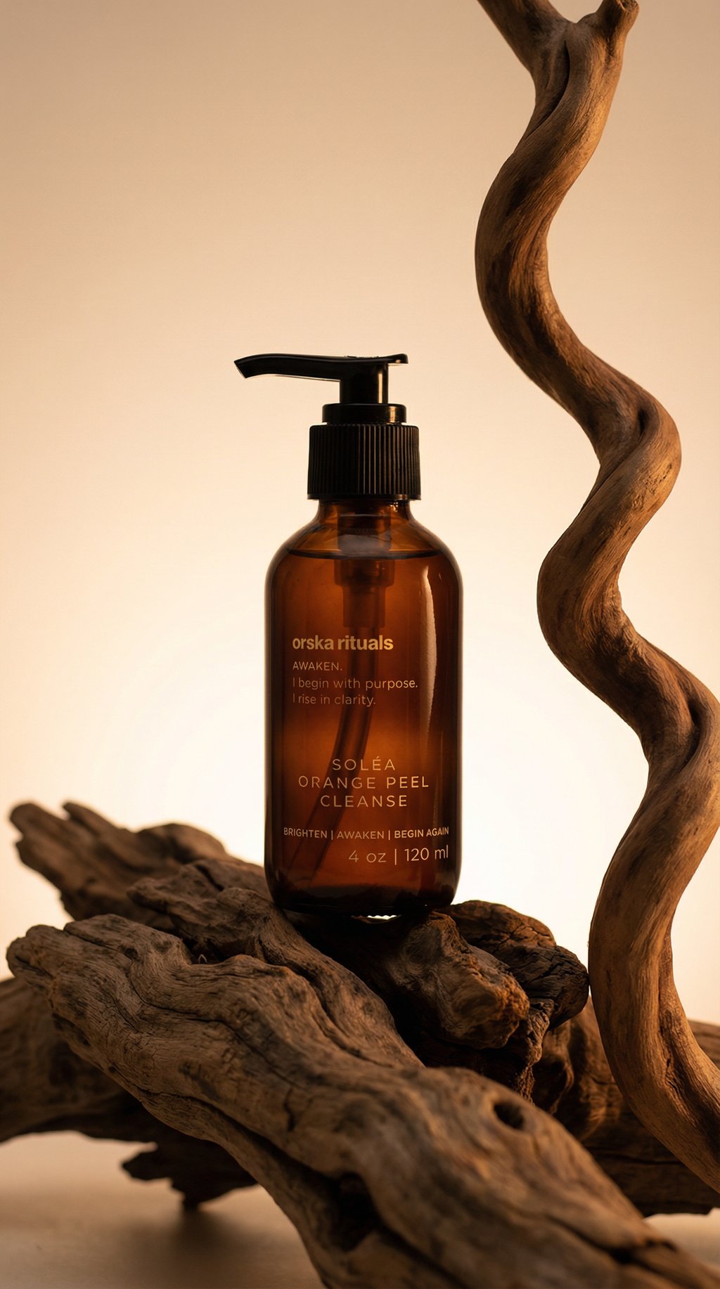 AI product shot of Soléa Orange Peel Cleanse