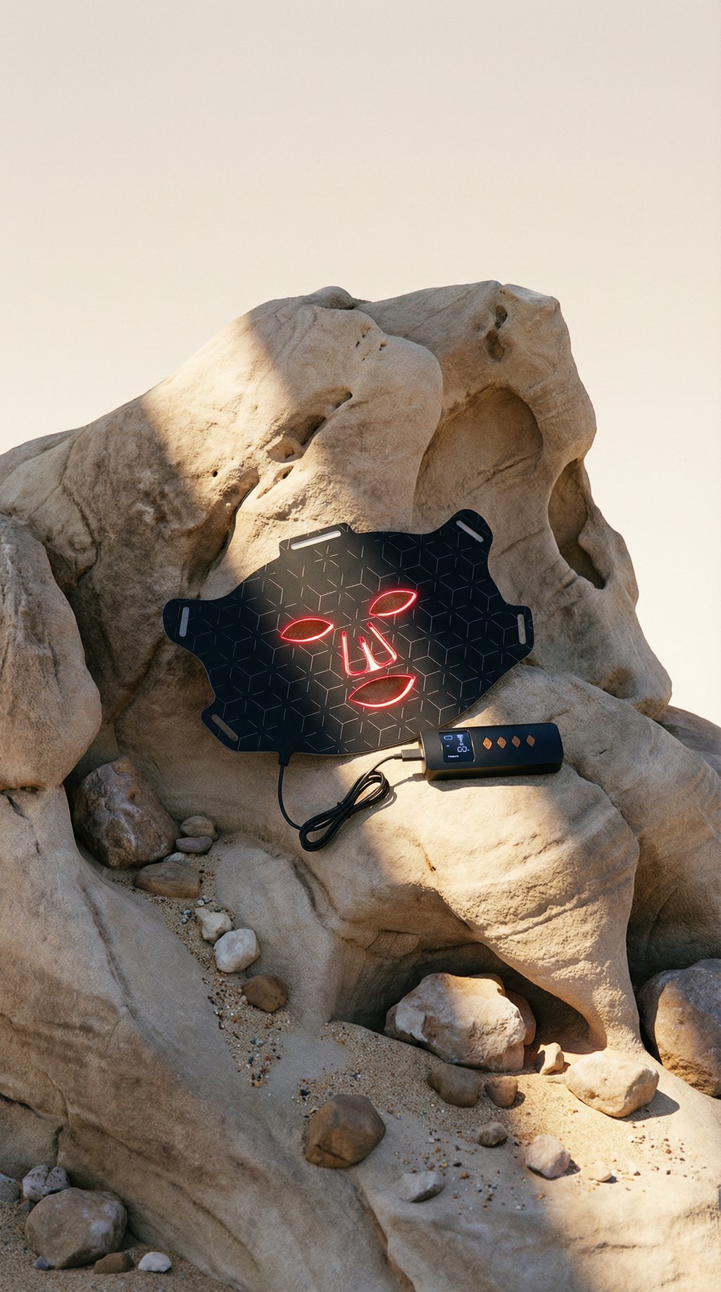 AI product shot of Professional LED Red Light Therapy Mask – Anti-Aging and Skin Rejuvenation Treatment