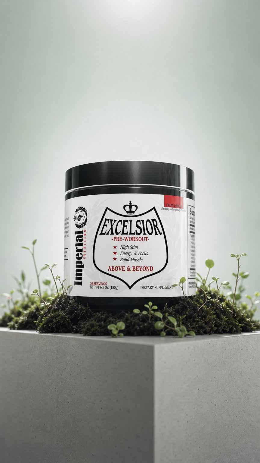 AI product shot of Excelsior 30 Servings Fruit Punch Pre-Workout