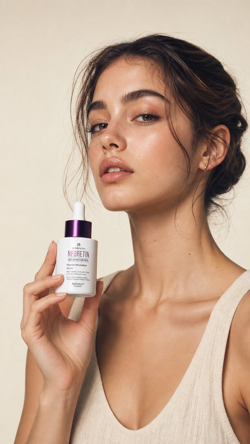 AI product shot of NEORETIN Discrom control Pigment Neutralizer Serum