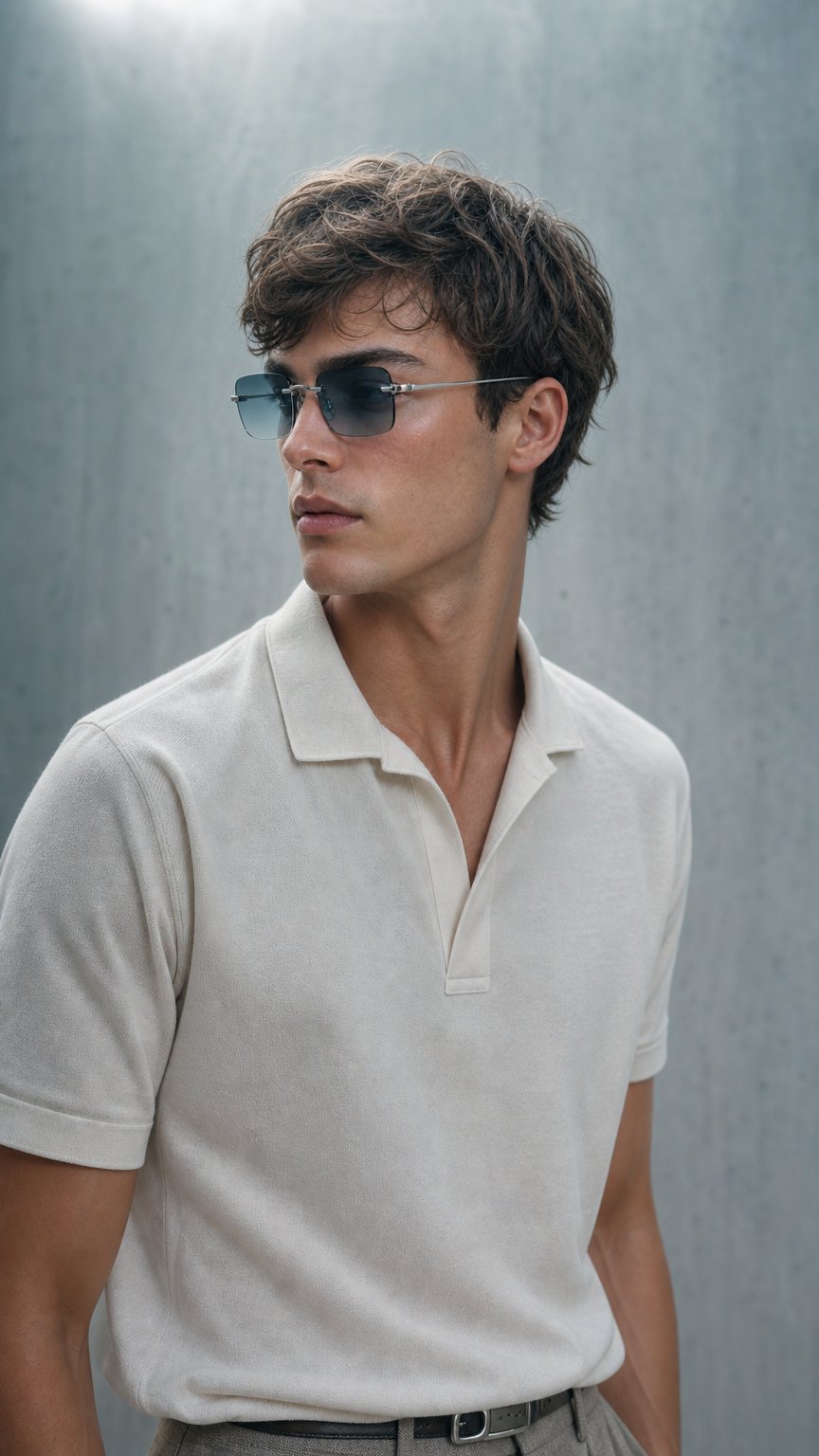 AI product shot of Aero Frameless Sunglasses