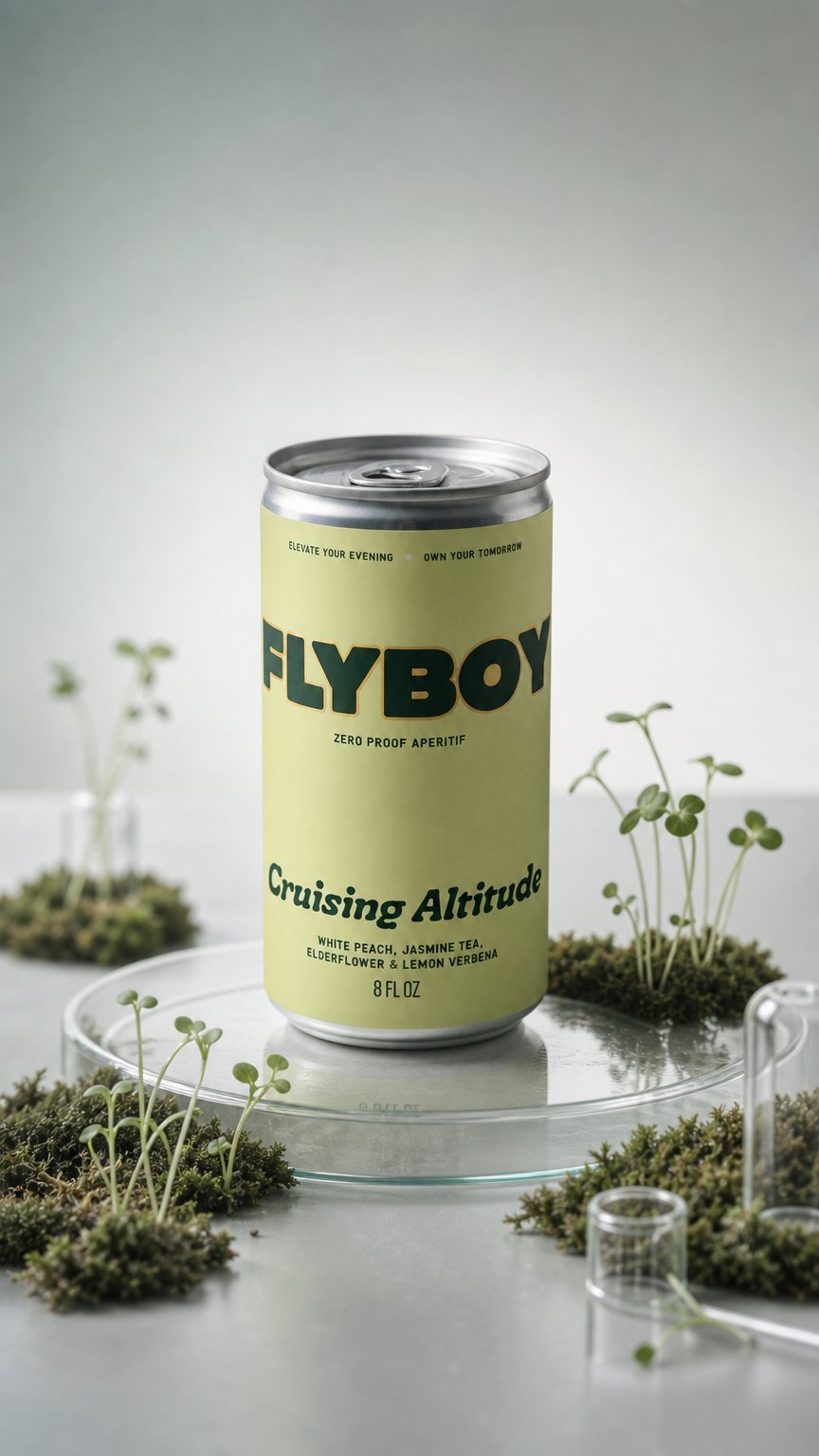 AI product shot of FlyBoy Aperitif