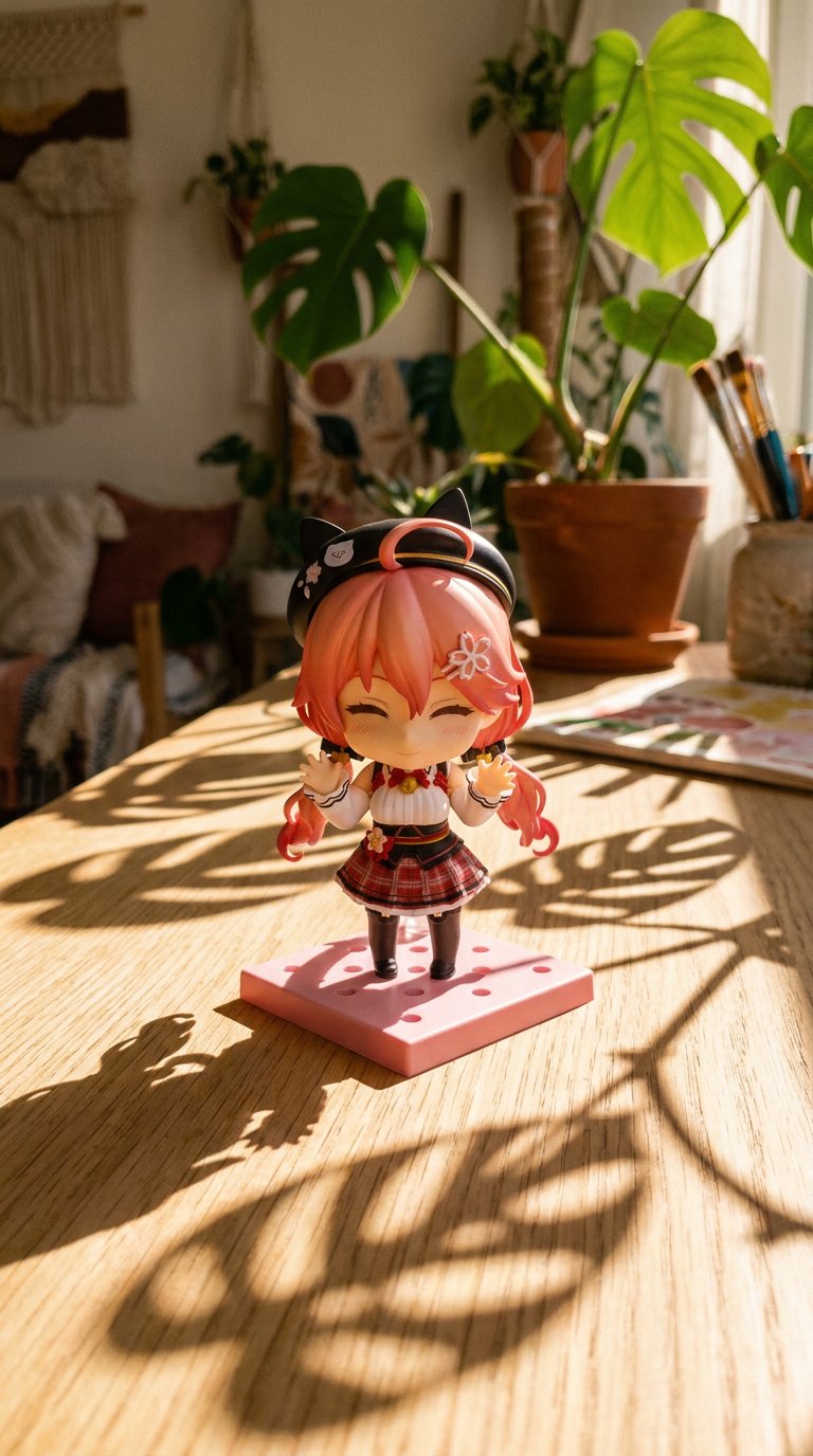 AI product shot of hololive production Nendoroid Sakura Miko Casual Outfit Ver.