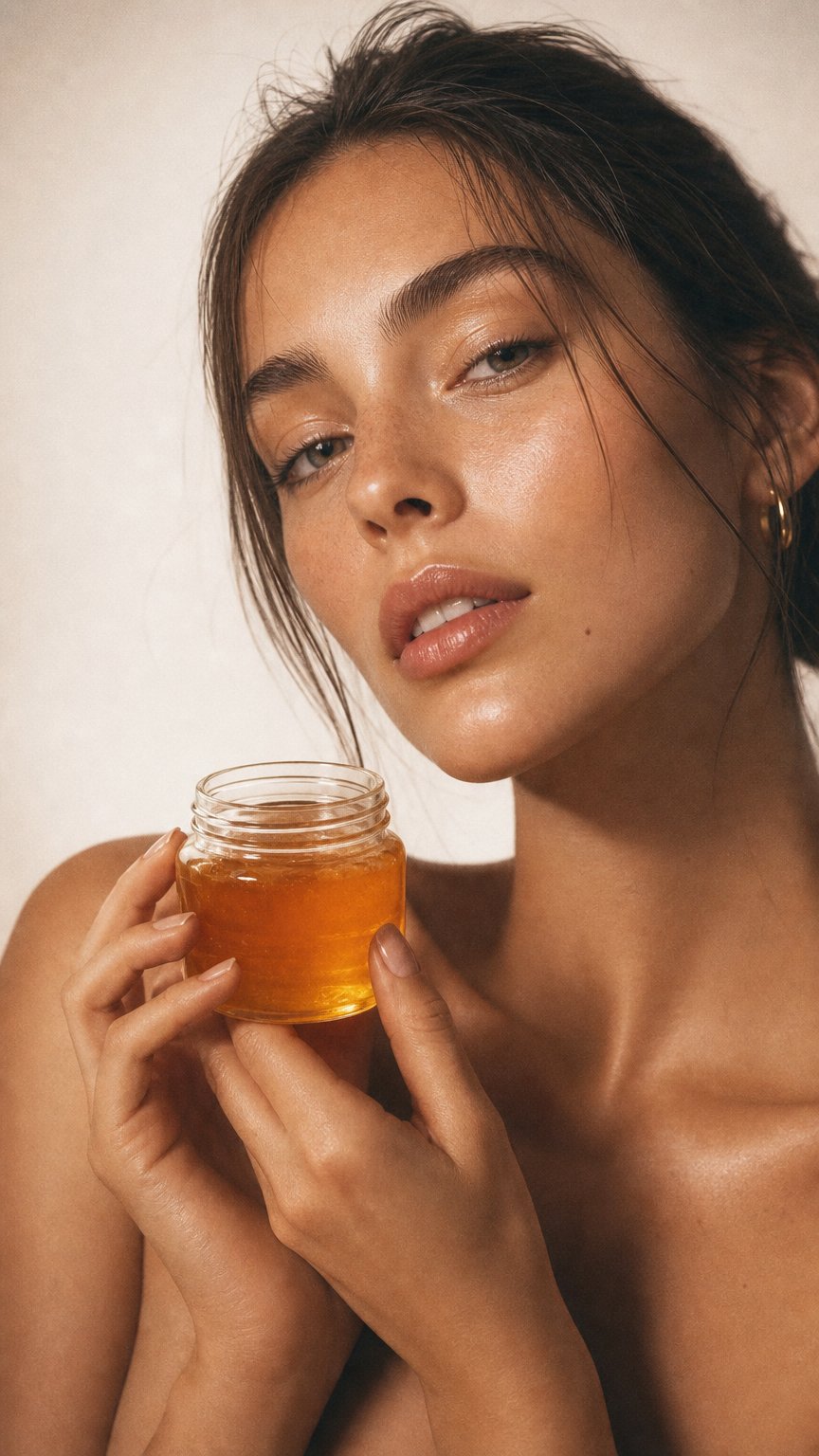 AI product shot of Whipped Honey and Vanilla by BBW Type Fragrance Oil