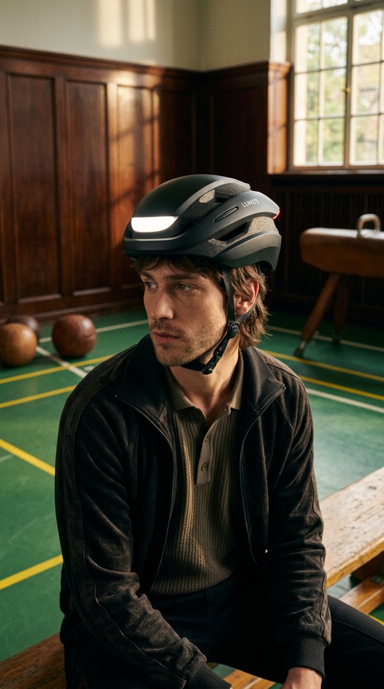AI product shot of Lumos Ultra Smart Bike Helmet