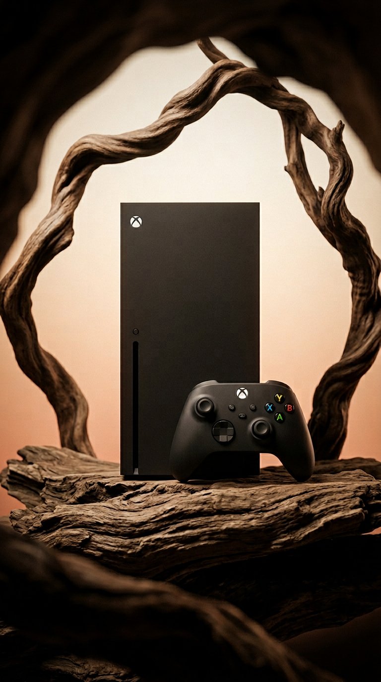AI product shot of Xbox Series X 1TB Console with Xbox Wireless Controller - 4K Gaming - 120FPS - Xbox Series X