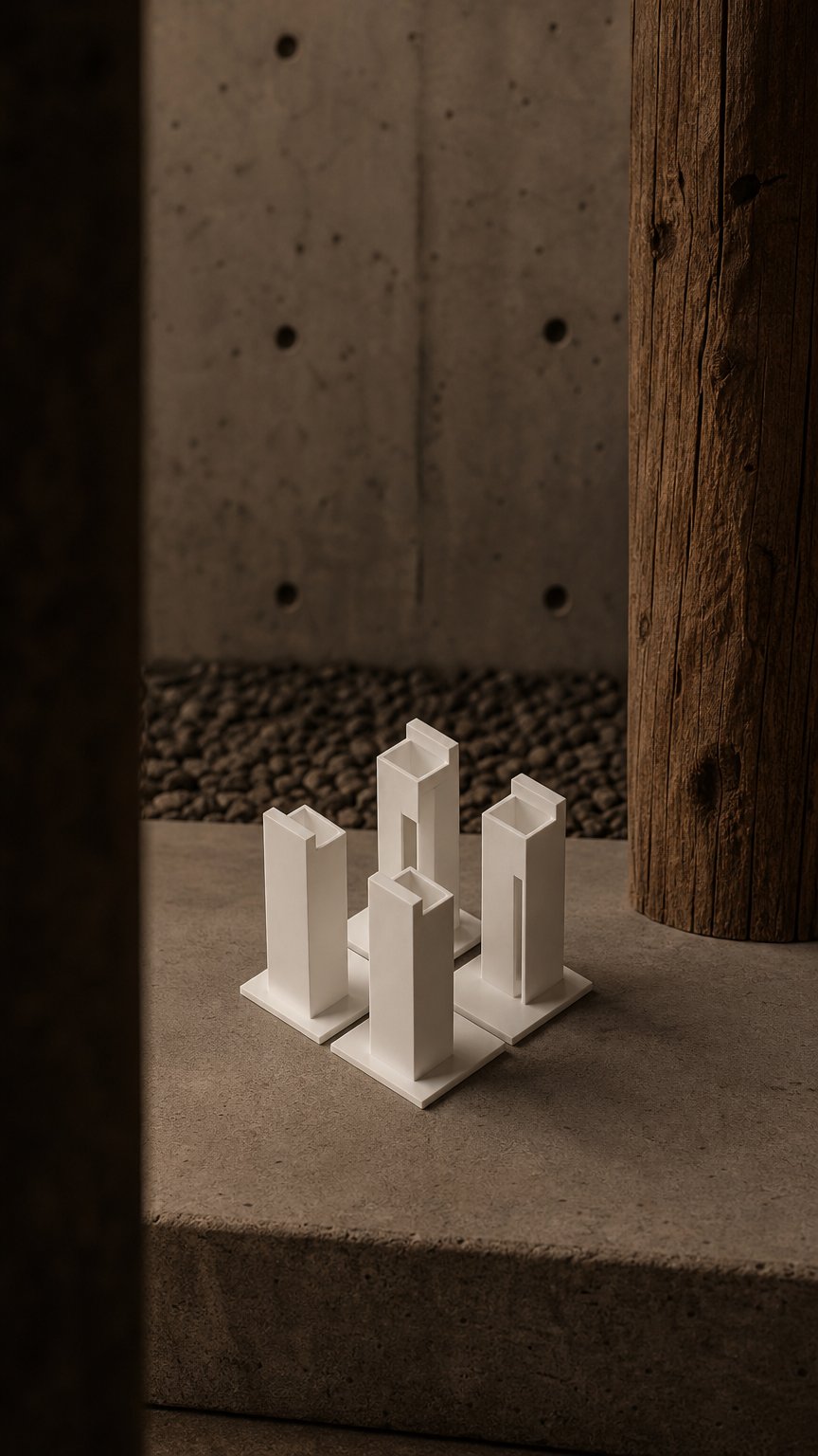AI product shot of Set supporti rialzanti per piano fotografico