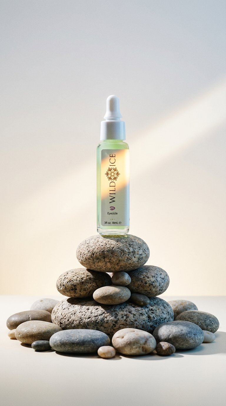 AI product shot of Eyecicle: Cold-Preserved Eye Peptides – Your 8-Hour Sleep in a Bottle