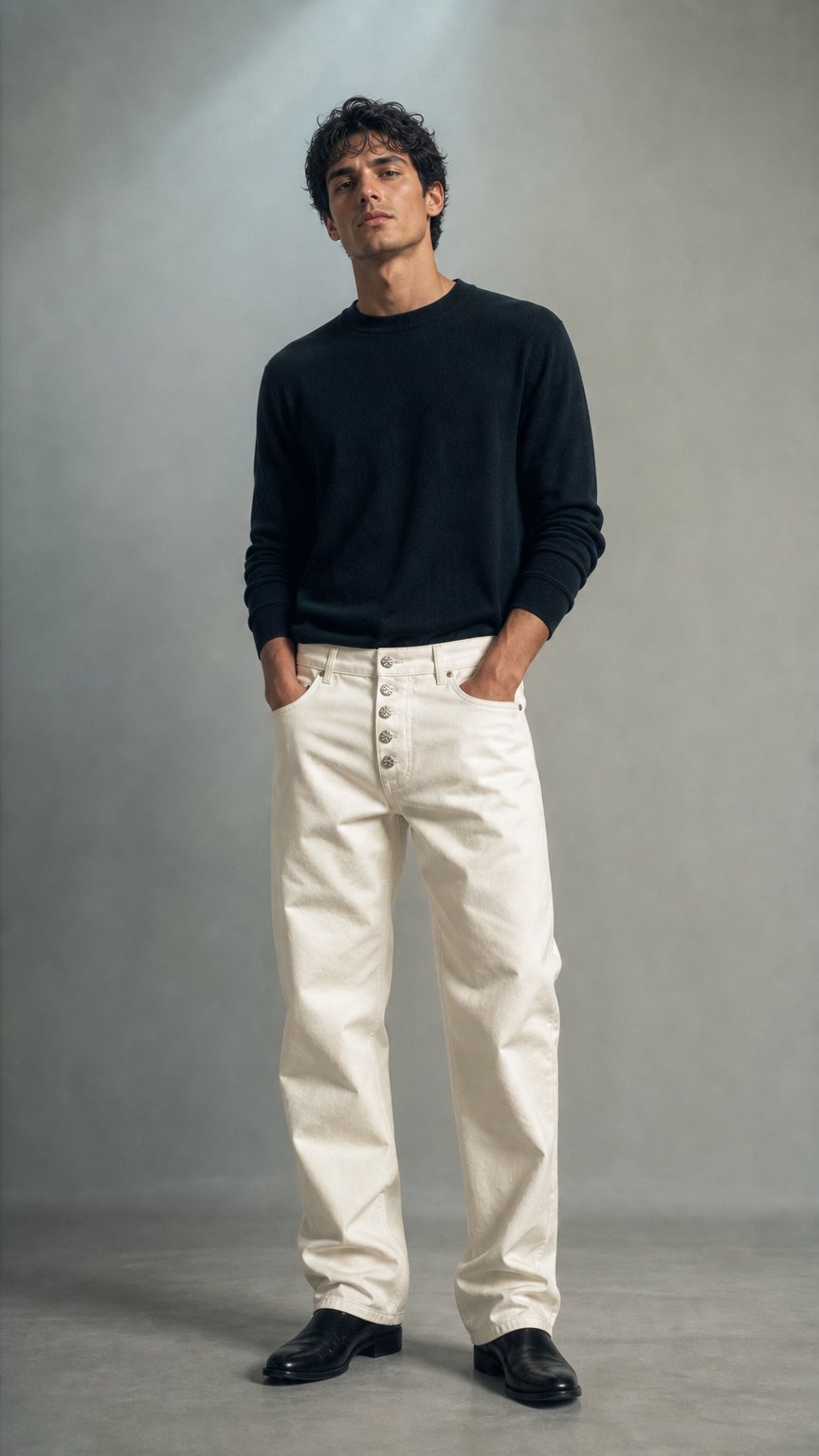 AI product shot of Fresh in my White Jeans