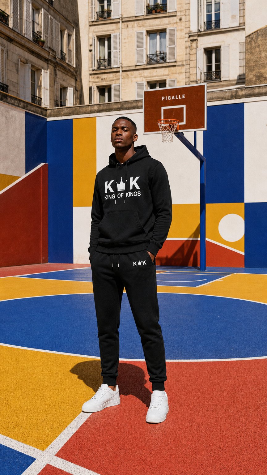AI product shot of King of Kings Unisex Hoodie & Trackpants Set