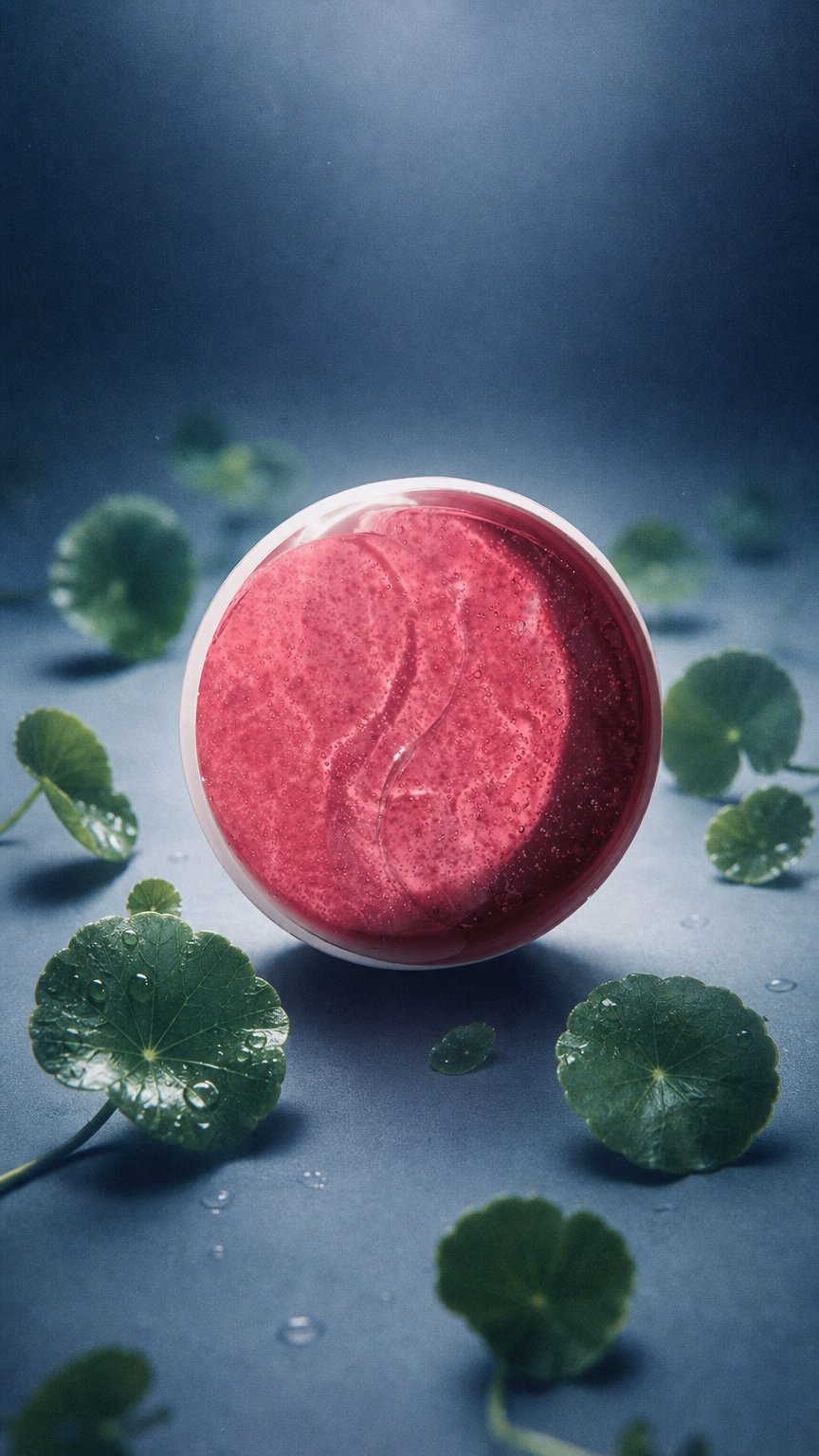 AI product shot of Rosé Hydrating Under Eye Masks