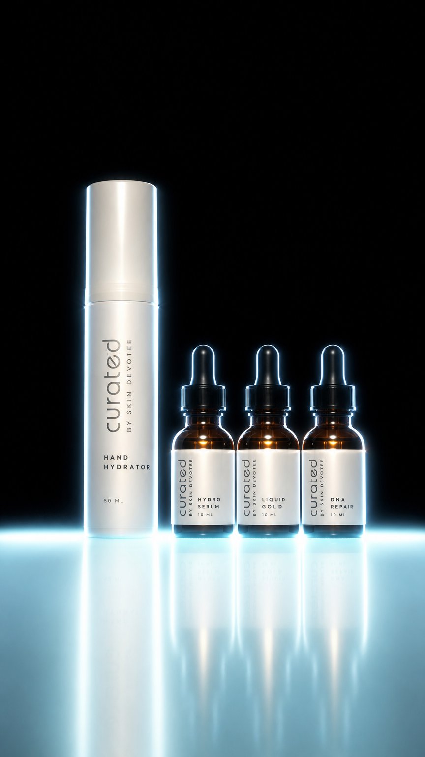 AI product shot of CURATED By Skin Devotee