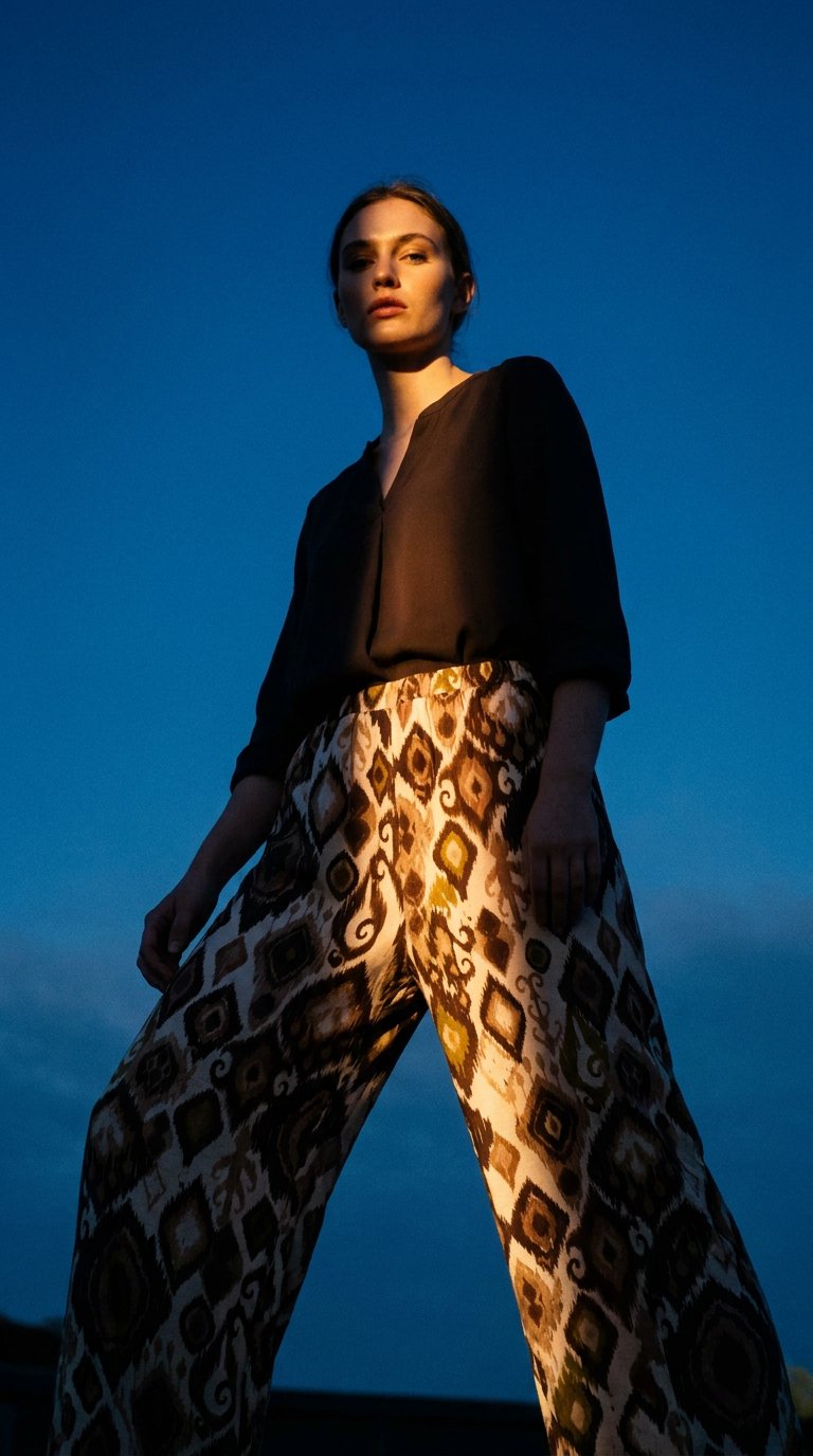 AI product shot of Pantalone fantasia