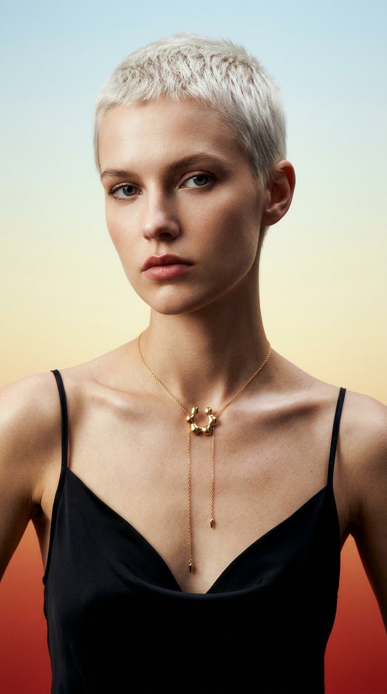 AI product shot of MALVA 7-IN-1 CUFF-NECKLACE IN STERLING SILVER