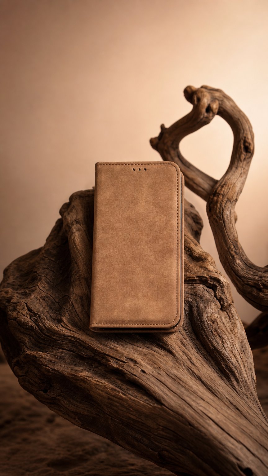 AI product shot of Leather Wallet Case for Google Pixel