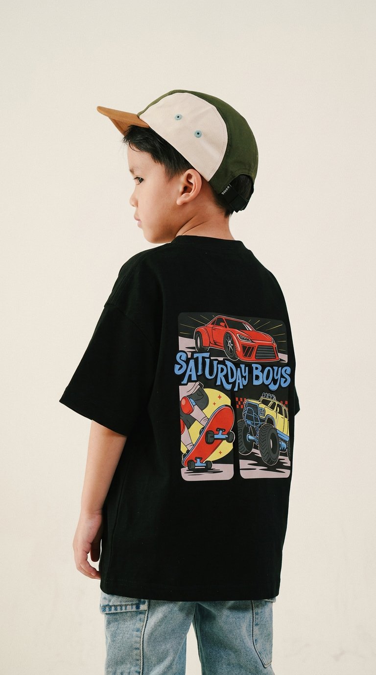 AI product shot of 4 Wheelers T-Shirt