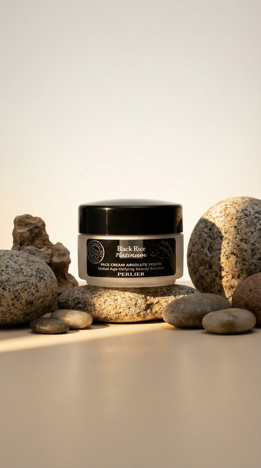 AI product shot of Black Rice Absolute Youth Face Cream