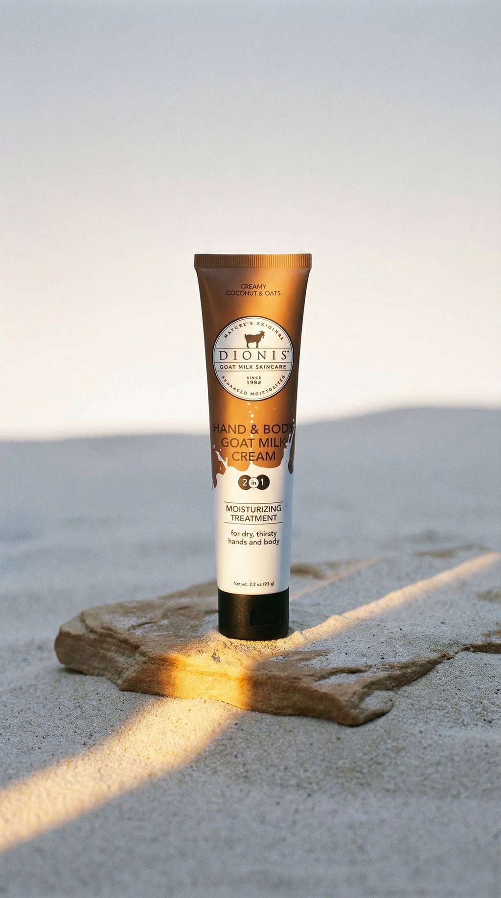 AI product shot of Creamy Coconut & Oats Hand & Body Goat Milk Cream