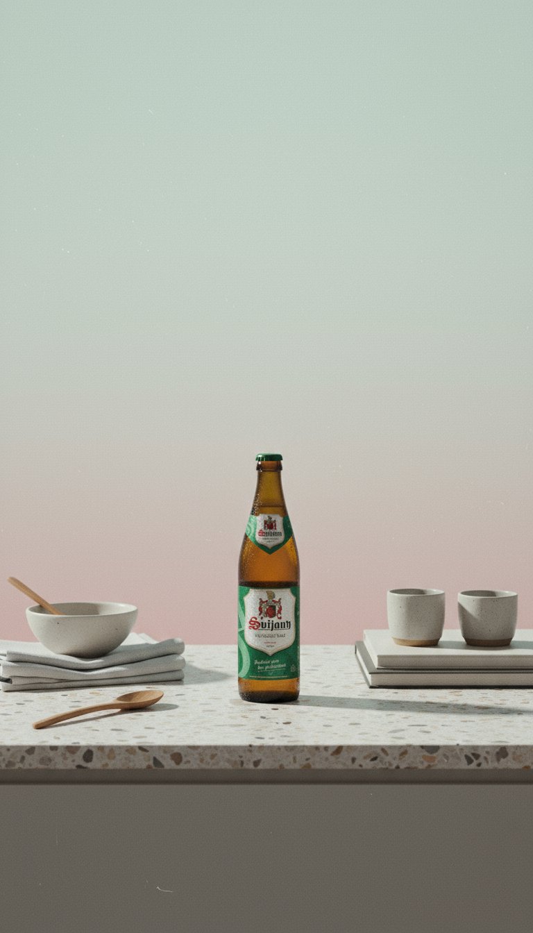 AI product shot of SVIJANSKÝ MÁZ 4.8% x 1 Ladă (20 sticle)