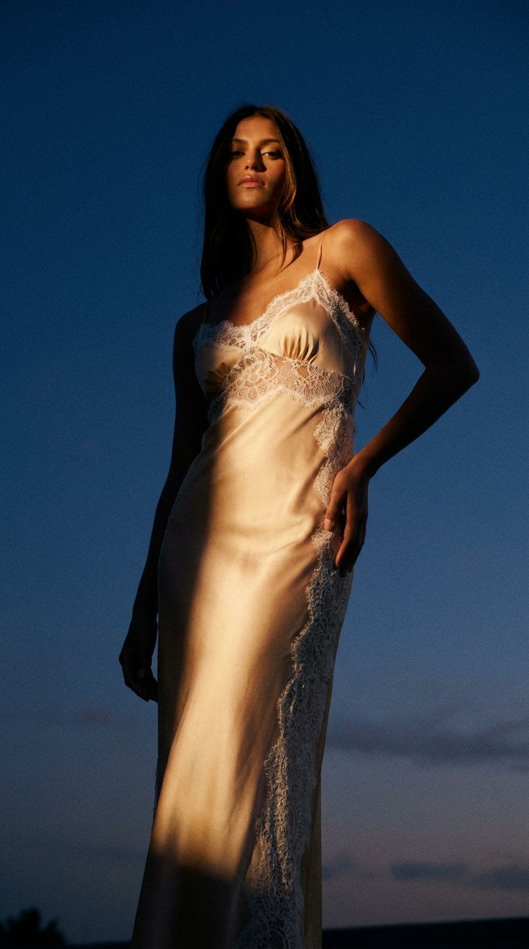 AI product shot of Shia Silk-Blend Maxi Dress