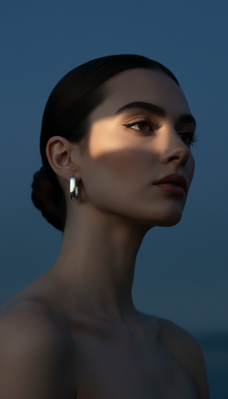AI product shot of Creolen silber GEO small
