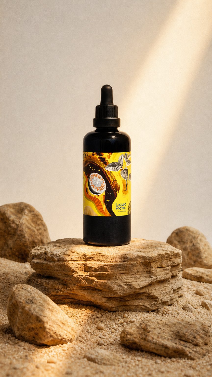 AI product shot of FOREST AFFAIR · Body Oil