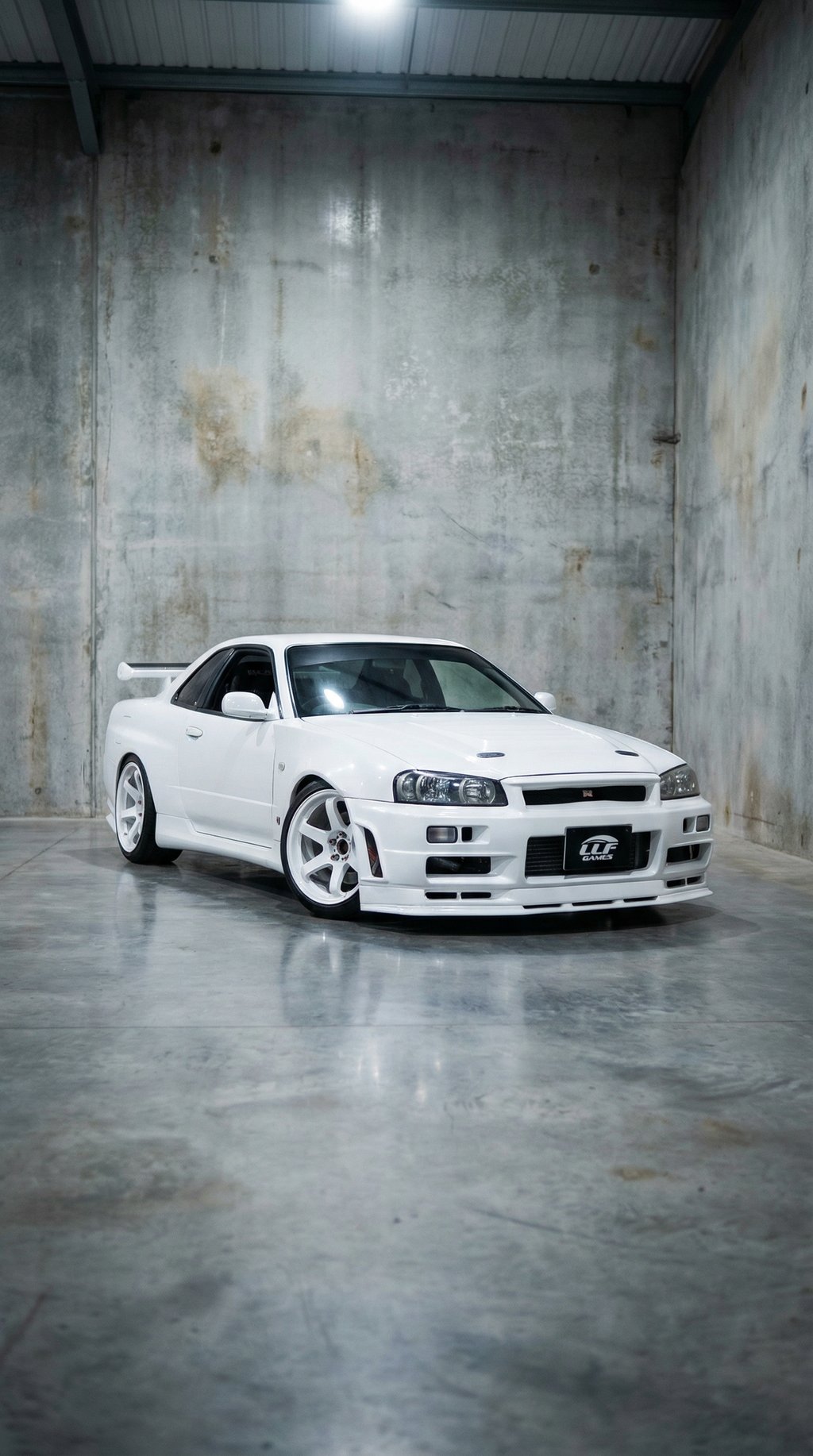 AI product shot of 600bhp Nissan Skyline R34 GTT + £1K