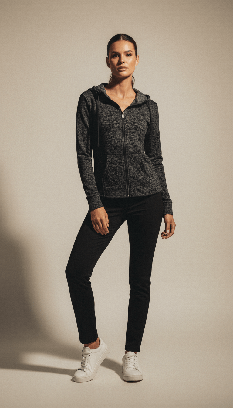 AI product shot of Dark Leopard Hooded Jacket