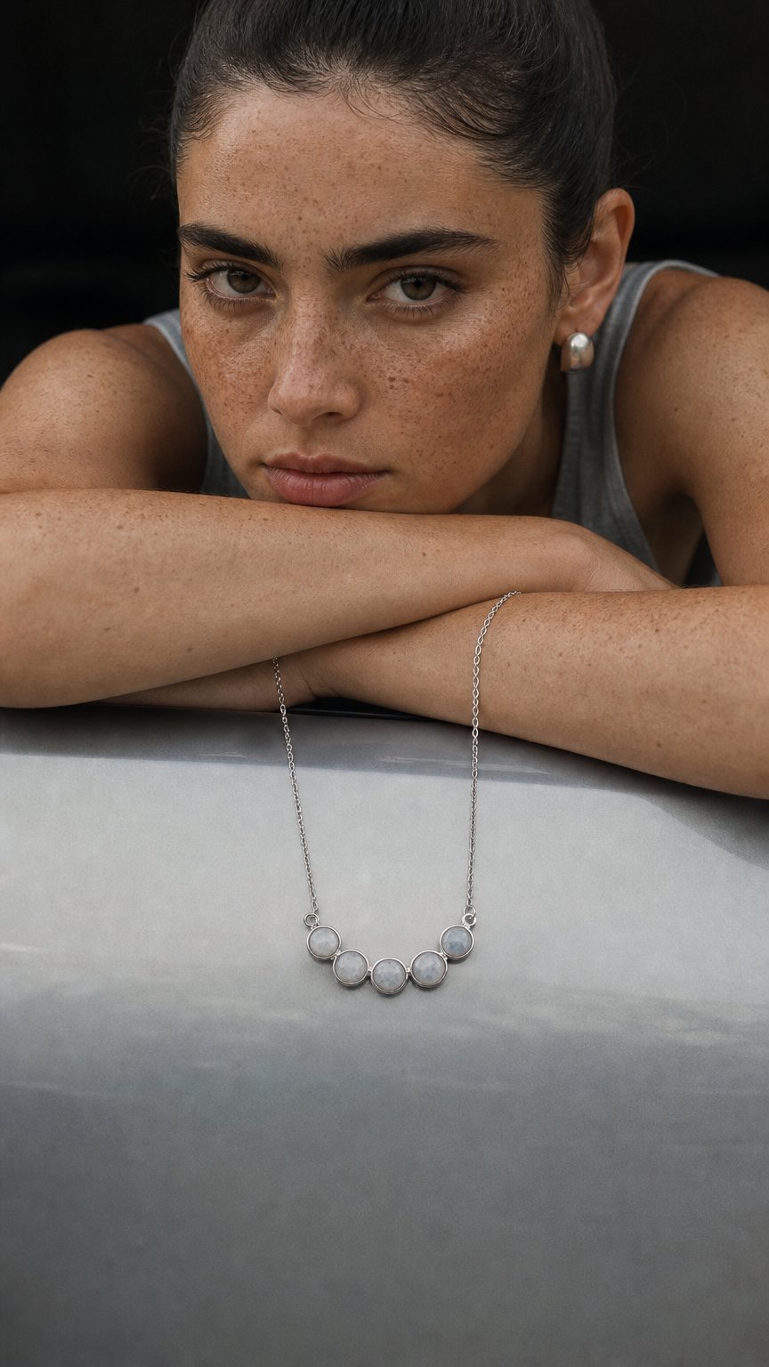 AI product shot of First Light — Necklace