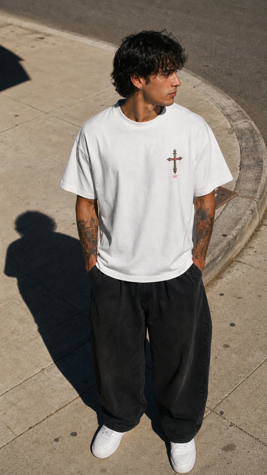 AI product shot of Blessed Relaxed T-Shirt