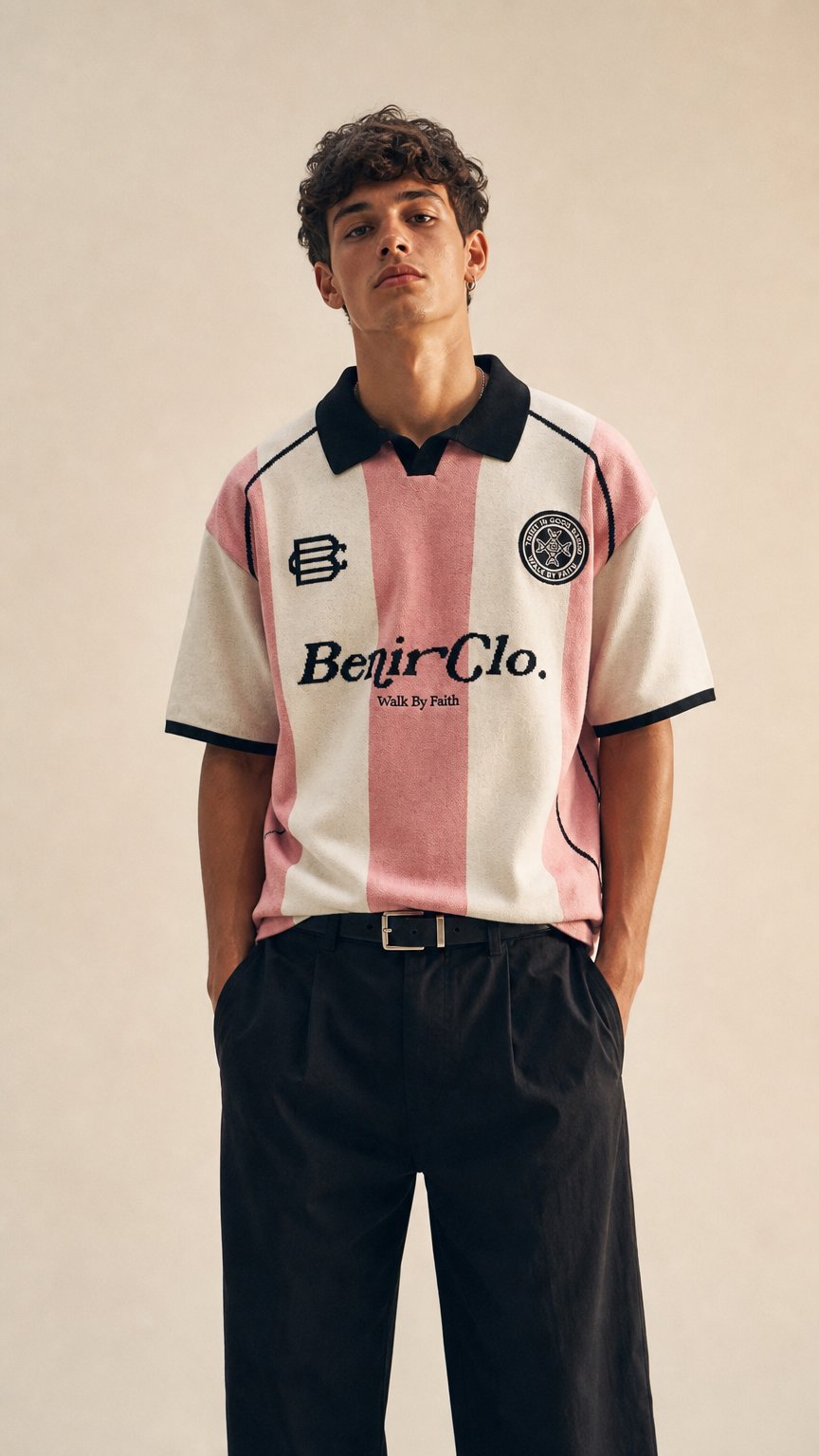 AI product shot of Miami Club Polo knit Jersey - White