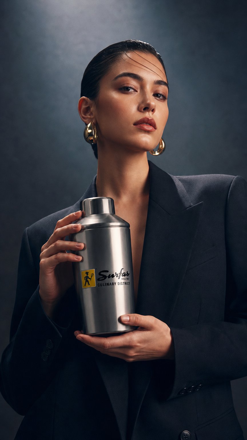 AI product shot of Bar Shaker 3 Piece 28Oz