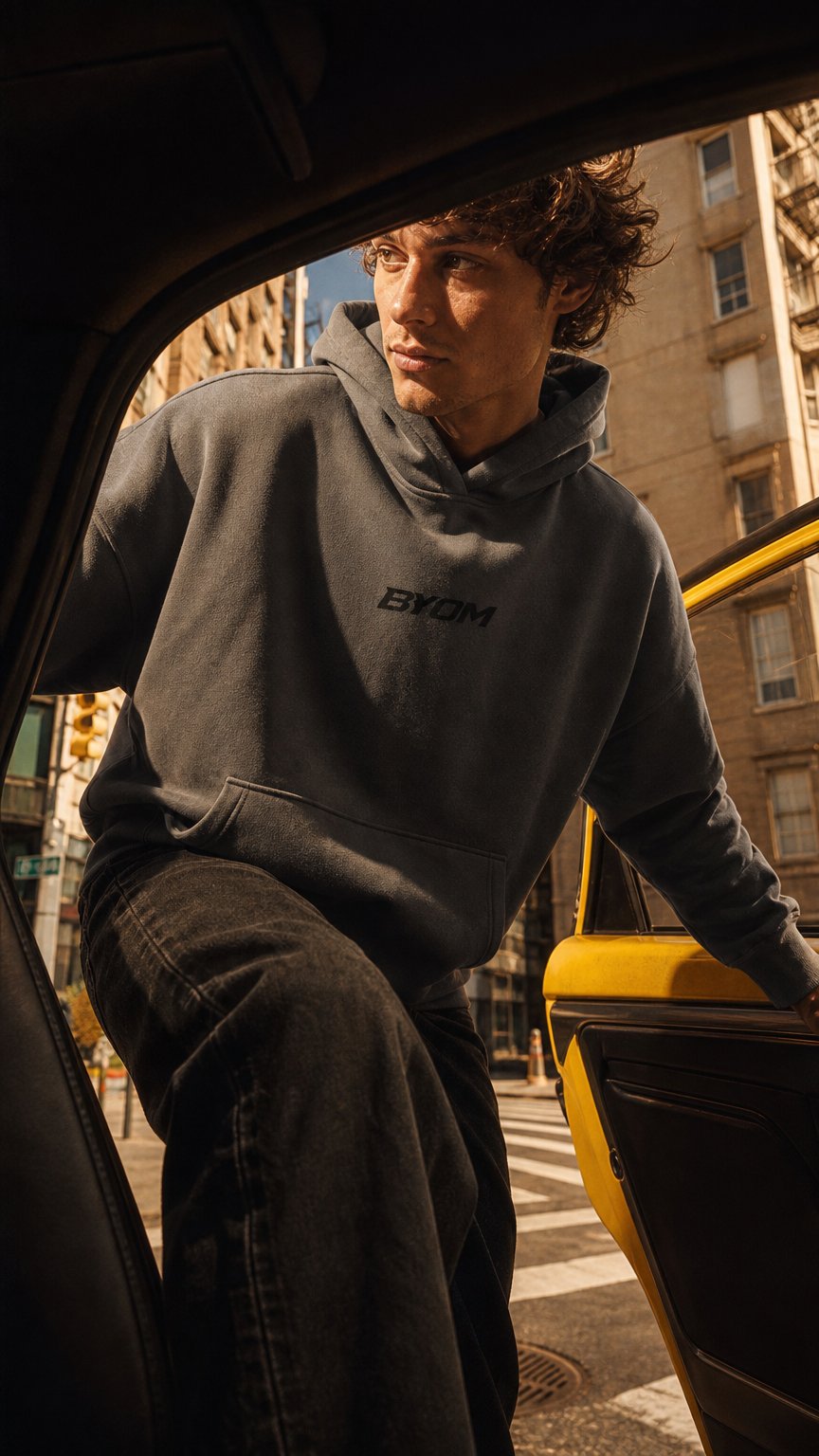 AI product shot of BYOM Signature Hoodie