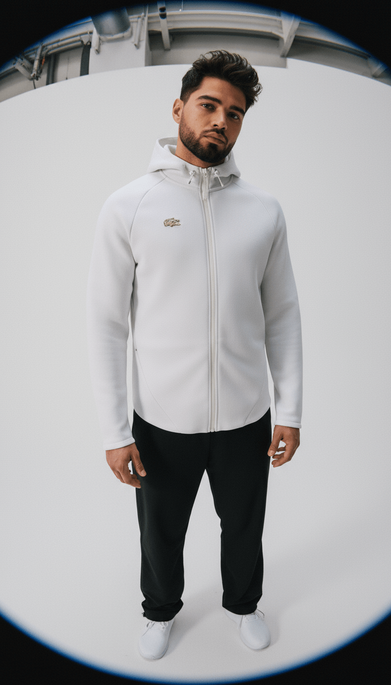 AI product shot of Mens Everest Full-Zip Hoodie White