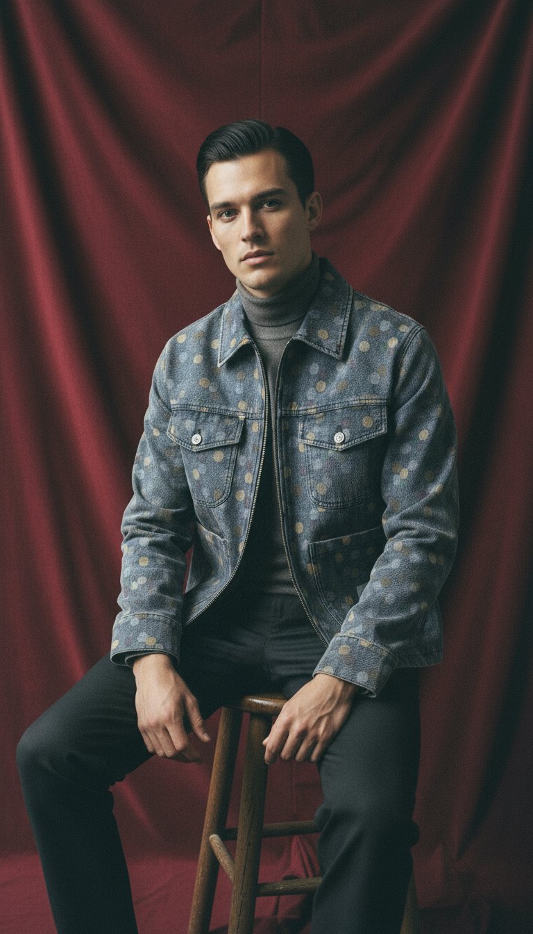AI product shot of Patch Jacquard Jacket
